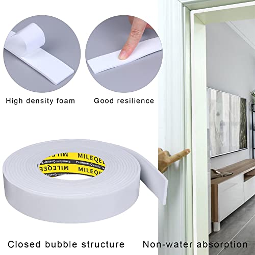 Image of Single-Sided Adhesive Foam Tape EVA White,1.18in x 16.4FT | Multipurpose Sponge Sealing Strip Window Door Insulation Table Edge Protector Wall Bumper Guards