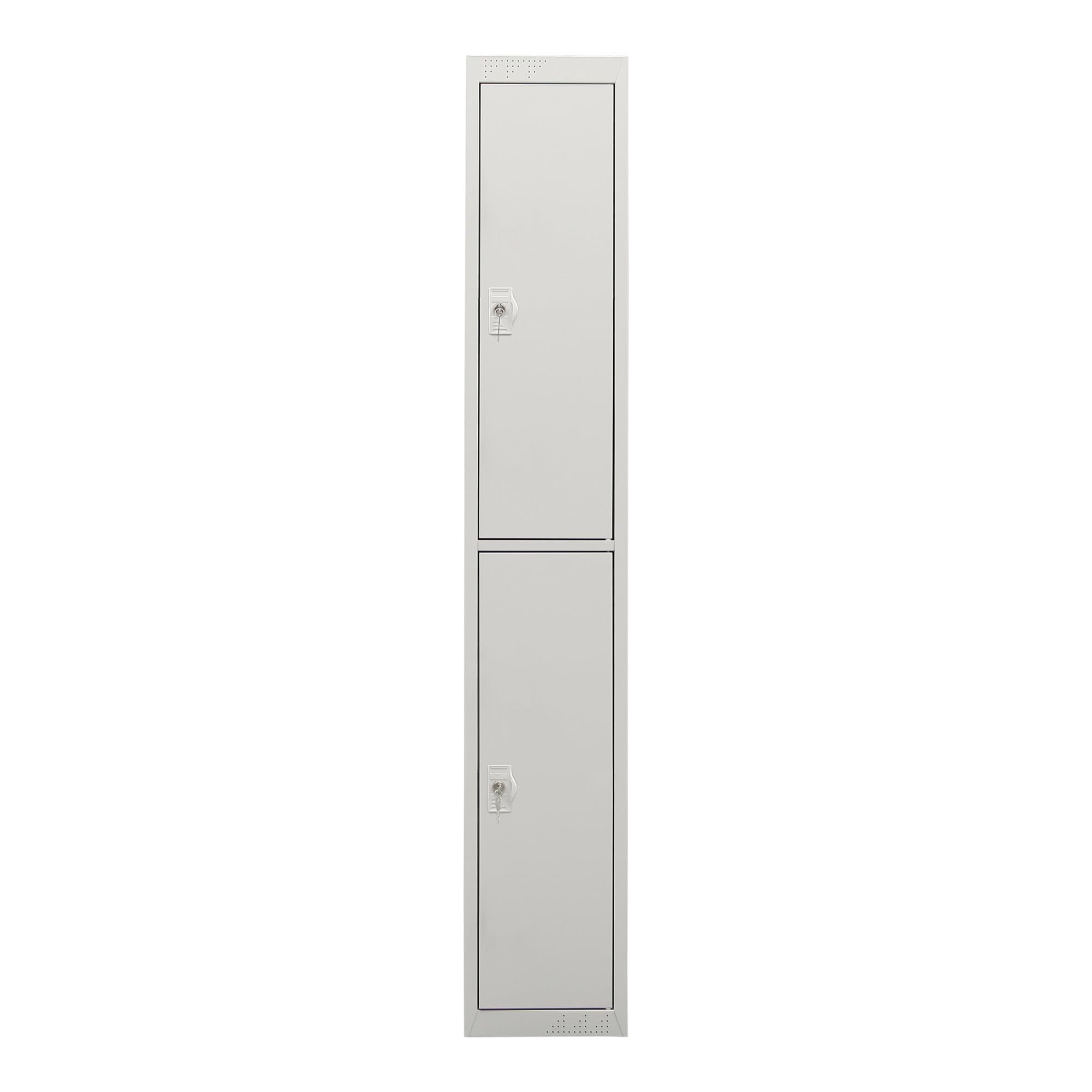 STIER Armadietto da spogliatoio 2 scomparti 1800x300x500 mm grigio luce