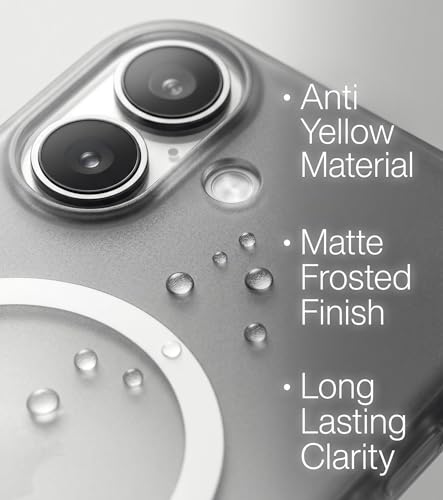 Image of amazon basics Paper Thin Case Cover for iPhone 17 | Matte Finish | Gradient Case, Shaded Color | Compatible with magsafe | (Black White, iPhone 17)