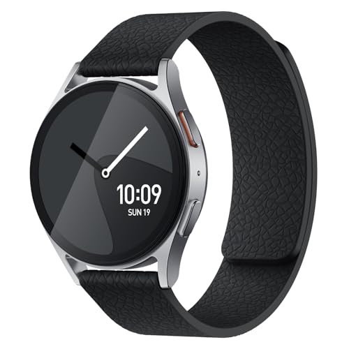 [Bantkei] コンパチブル スマートウォッチ ベルト 20mm 22mm対応 マグネット式 シリコン 時計ベルト クイックリリース 腕時計バンド レザー調（シボ加工） フィット感 軽量 防水 Garmin Samsung Galaxy Amazfit Huawei対応 メンズ レディースの商品画像（Amazon）
