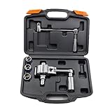 [Ellniges]省力レンチ トルクレンチ 車用 - 40Cr合金鋼製 二段減速構造で大トルク増幅 - SUV/乗用車用17/19/21mmソケット付き 緊急時工具セット 軽量2.28kg収納箱付き 収納ボックス付きの使いやすいレンチ