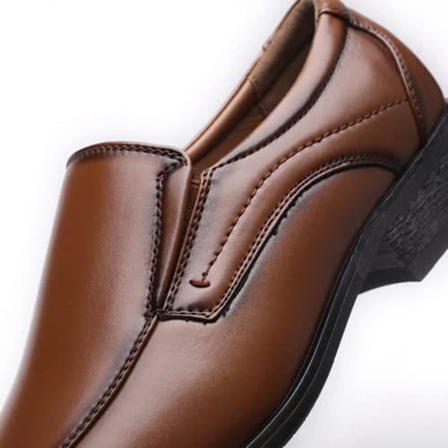 BORAMAX Men's Dress Shoes Slip-On Loafers Wedding Shoes Business PU Leather Shoes Comfortable Dress Shoe Male Suit Shoes4