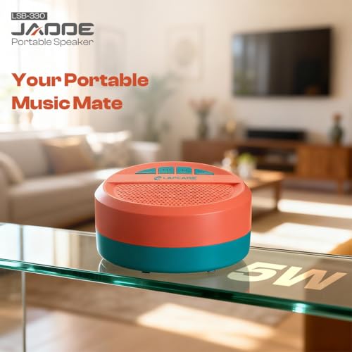 Image of LAPCARE JADDE Portable Bluetooth Speaker LBS-330 | 5W Output | Up to 8H Playtime | Bluetooth 5.4 | Built-in Mic | USB, AUX & TF Card Support | Dual Drivers | Compact Wireless Speaker