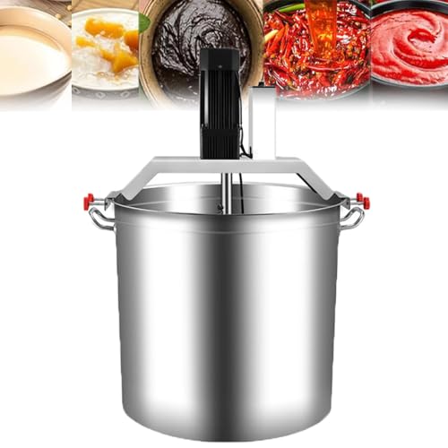 ToayNia Agitador De Salsa De Sopa De Fondo para Condimentos De Olla Caliente, Máquina para Freír Salsa De Acero Inoxidable, Olla Mezcladora Agitadora De Alimentos Automática Totalmente Comercial 40L