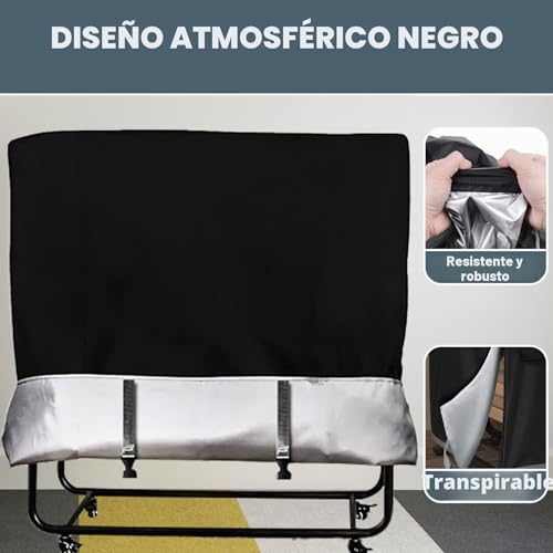 Funda camas plegables 99x38x114 cm para cama de invitados 4