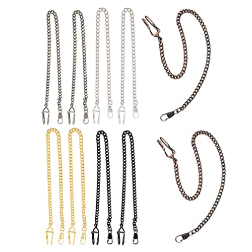 Hemobllo Pocket Watch Chains Curb Link: 10pcs Clip Pocket Watch Chain Retro Pocket Watch Chain Connector Antique Alloy Watch Key Chain with Hook 37. 5cm