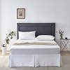 Pleated Bed Skirt Queen Size Soft and Breathable Microfiber Knitted Jacquard Waffle Weave Striped Bed Skirt Queen Bed Skirt 14 Inch Drop White
