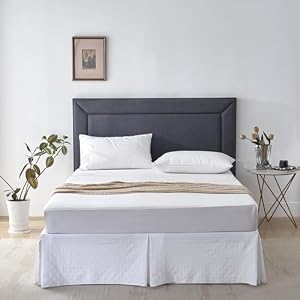 Pleated Bed Skirt Queen Size, Soft and Breathable Microfiber Knitted Jacquard Waffle Weave Striped Bed Skirt, Queen Bed Skirt 14 Inch Drop, White Pleated Bed Skirt Queen Size Soft and Breathable Microfiber Knitted Jacquard Waffle Weave Striped Bed Skirt Queen Bed Skirt 14 Inch Drop White