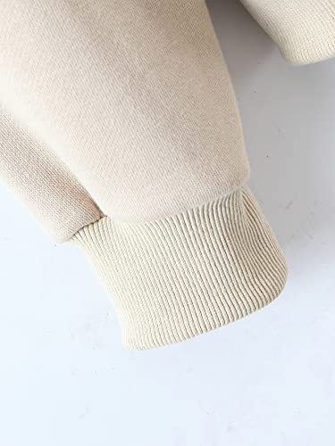 Makemechic Women's Zip Up Long Sleeve Drawstring Hoodie Hooded Sweatshirt Apricot M #TOP4