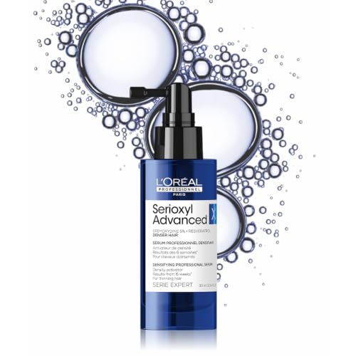 Image of L’Oréal Professionnel Serioxyl Advanced Hair Growth Serum for scalp | Powered by Stemoxydine 5% + Resveratrol | Stimulates dormant hair roots and thickens hair fibre | Hairgrowth serum for men and women