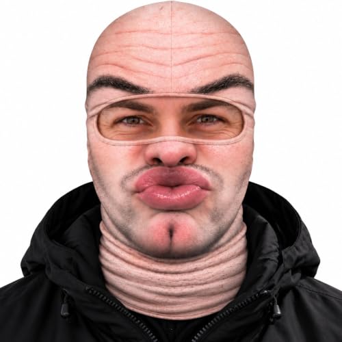 Funny Realistic Face Ski Mask,Old F*cker Man Winter Face Mask - image 2