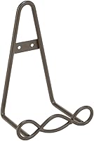 Vista 1 de TRIPAR Estante de pared de acero con diseño de lazo marrón de 5.75 pulgadas para platos, obras de arte, azulejos y libros, ganchos de pared vintage