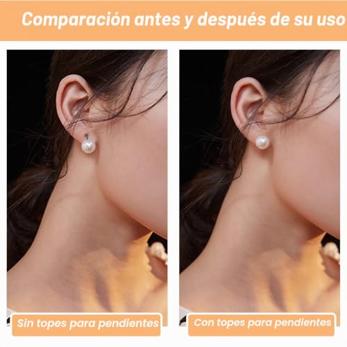 Miniatura 4 de Toaob 600 Piezas Tuercas De Pendientes 10 Estilos Metal Caucho Plástico Tuercas Con Botón Circular De Mariposa Para Hacer Joyería Bisutería Fabricación
