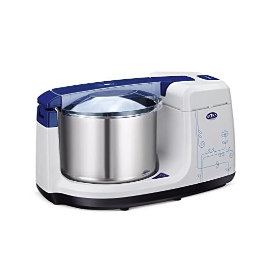 Elgi Ultra Bigg+ 2.5 Liter Table Top Wet Grinder | With Atta Kneader 110 Volt For USA & Canada, Blue
