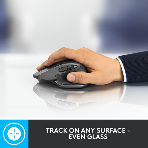 Image of Logitech MX Master 2S Bluetooth Edition Wireless Mouse, Multi-Surface, Hyper-Fast Scrolling, Ergonomic, Rechargeable, Connects Up to 3 Mac /PC Computers