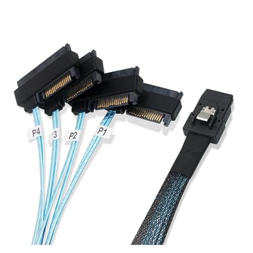 Cable S-AS SFF 8087 a 4 SFF 8482 SATA 50 cm miniatura 4