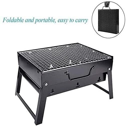 Przenośny składany grill na węgiel drzewny - gotowanie na zewnątrz ze stali nierdzewnej na piknik kemping podwórko grille i tylna klapa - kompaktowy i design