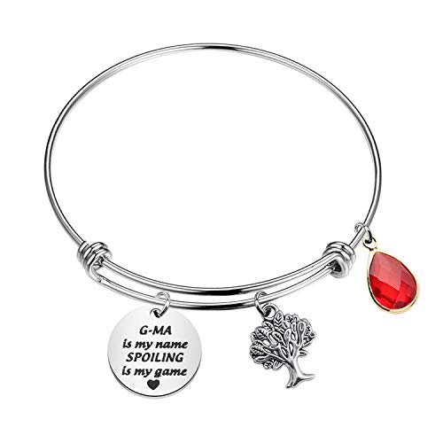 Image of CENWA Funny G-ma Gift G-ma Is My Name Spoiling Bracelet Grandma Christmas Birthday Present Mothers Day Gift (G-ma Is My Name Br)