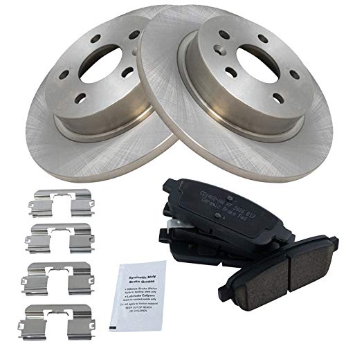TRQ Rear Brake Pad & Rotor Kit Brake Pads Brake Rotor Ceramic Compatible with 2013-2017 Buick Encore 2011-2015 Chevrolet Cruze 2016 Cruze Limited 2013-2016 Sonic 2015-2017 Trax
