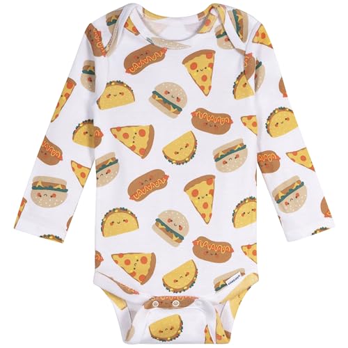 Image of Onesies Brand Unisex Baby 6-Pack Long Sleeve Bodysuits - Breathable Cotton One-Piece Outfits for Newborns & Infants