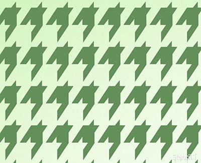 Stencil1 Houndstooth Repeat Wallpaper Pattern Stencil 11" X 11" - Reusable Premium Quality Mylar Stencils For Painting Walls, Fabric, Furniture, Crafts, Decor - Allover Wallpaper Effects - 11" X 11” #TOP5