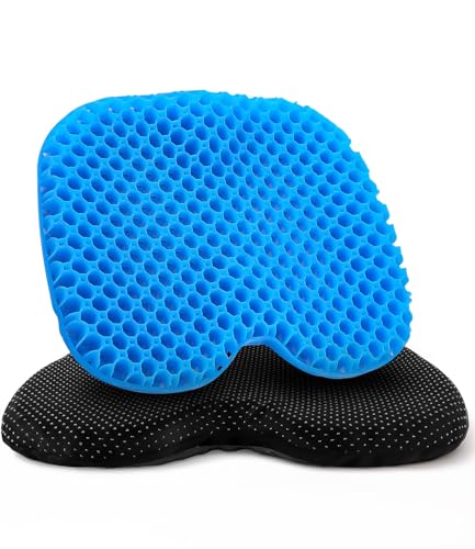 Cexovo Gelkissen Sitzkissen,Dekubitus Sitzkissen,Breathable with Non-Slip Cover,Sitzkissen Orthopädisch,Sitzkissen Bürostuhl,Gelkissen...