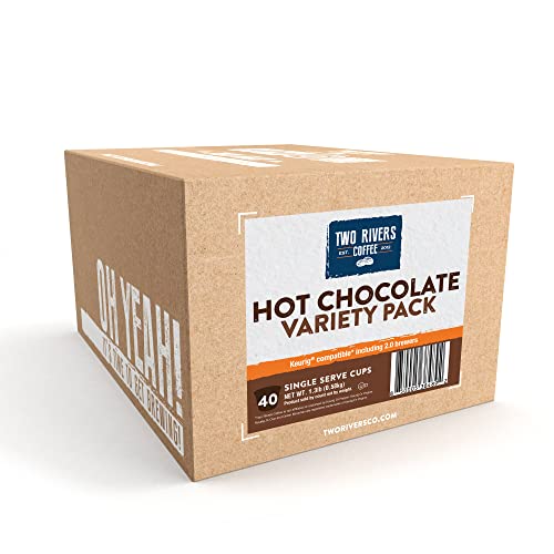 Two Rivers Coffee Hot Chocolate Pods Single Serve Cocoa Variety Sampler Pack Compatible With 2.0 Keurig K-Cup Brewers thumb #1