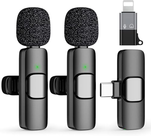 Image of DDLC K9 Wireless Collar Mic Comptable for Android Tablets DSLR Noise Reduction Type-C Lavalier Lapel Mike Shoots Youtubers Video Recording Facebook Live Stream Microphone Creator