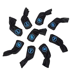 WENHANGshidai 9 STKS PU Lederen Golfs Hoofd Cover Waterdichte Dikken Pluche Golf Putter Hoofd Cover Golfer Accessoire