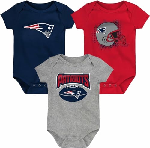Image of Outerstuff NFL Newborn Infant 0-24 Months Officially Licensed Game On 3 Piece Onesie Bodysuit Creeper Set