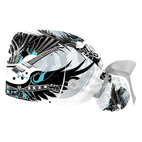 Chapeaux de travail guitare rock lot de 2 casquettes respirantes mixtes