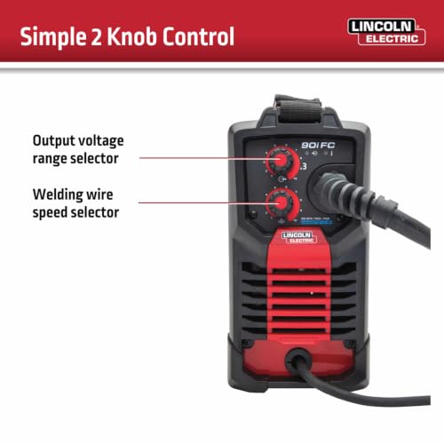 Image of Lincoln Electric 90i FC Flux Core Wire Feed Weld-PAK Welder, 120V Welding Machine, Portable w /Shoulder Strap, Protective Metal Case, Best for Small Jobs, K5255-1