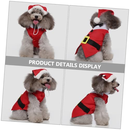 Disfraz de perro Navidad Santa Claus talla mediana miniatura 3