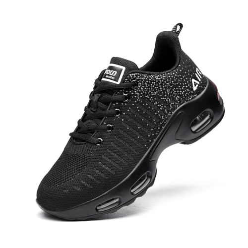 WNA Womens Walking Shoe with Arch Support Air Running Comfortable Platform Wedge for Womens Size 4.5UK AllBlack WNA Womens Walking Shoe with Arch Support Air Running Comfortable Platform Wedge for Womens Size 4.5UK AllBlack