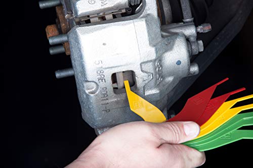 Steelman 8-Piece Brake Lining Thickness Gauge Set For Mechanics, Use With Disc And Drum Brake Pads, Color-Coded, Steel, Stamped Metric And Sae Callouts #TOP4