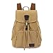 Qyoubi Canvas Fashion Backpacks Purse Casual Outdoor Shopping Daypacks Sports Rucksack Hiking Travel Multipurpose Bag Khaki