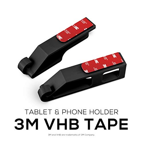 Brainwavz Universal Tablet Wall Mount Dock Holder For Ipad Air Mini & Pro, Galaxy Tab Note, Surface & Iphone, Pixel & More, Stick On 3M Vhb, No Screws (Black) #TOP6