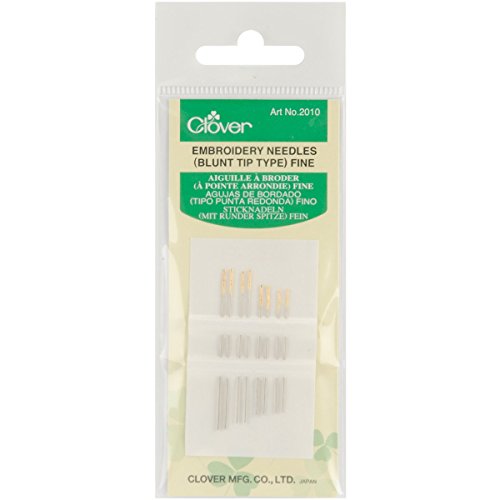 CLOVER 2010 Embroidery Needles, Blunt Tip