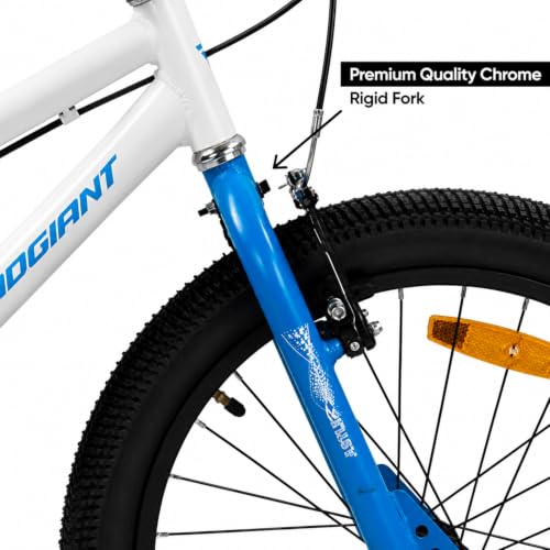 Image of ROADGIANT||Astle||BMX Series||20T||Kids Cycle||Single PIECE Crank||Light Weight Steel Frame||V-Break|| Rigid Fork||Ideal for 6+ Age||Cool White