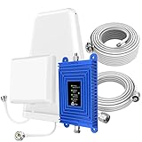 Cell Phone Booster Boosts 5G 4G Supports All Canadian Carriers - Bell, Rogers, Telus and More, Covers up to 4,500sq.ft for Home and Office, Indoor and Outdoor Directional Antennas Kits (Blue)
