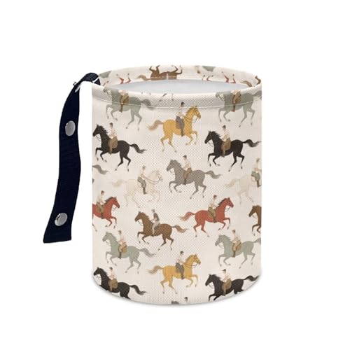 Image of Horse Race Car Garbage Can, Hanging Car Trash Can for Car Accessories, Vehicle, Travelling, Camping, Cute Car Back Seat Organizer