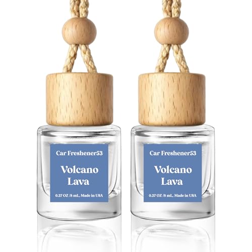 Image of HoogaLife Car Air Freshener Diffuser 2 Pack Hanging Air Freshener Diffuser - VoIeano Lava Fragrance Oil Air D iffuser for Car, 45+ Days Long Lasting Fragrance Made in USA (V53)