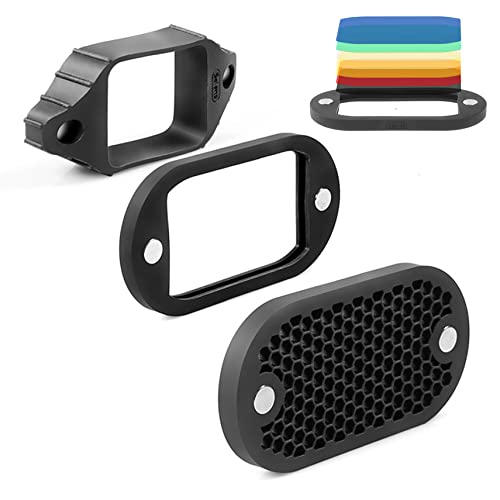 Selens Flash Difusor 2 en 1 Universal Magnético Speedlite Rejilla de Panal con 7 Color Gel Modular Modificador Kit Iluminación para Cámara Speedlight Retrato Fotografía Estudio Fotográfico MN-BK Cover