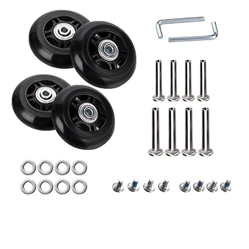 4 Stk 70mm x 24mm Kofferrollen Ersatzrollen für Koffer Luggage Suitcase...