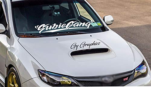 Gy Vinyl Arts, Subiegang,Windshield,Decal,Car,Sticker,Banner,Graphics,for BRZ,Impreza,WRX,Legacy,Forester,Crosstrek,Outback,Ascent, (White)