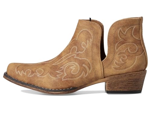 Image of ROPER Womens Ava Embroidered Snip Toe Casual Boots Ankle Low Heel 1-2 inch