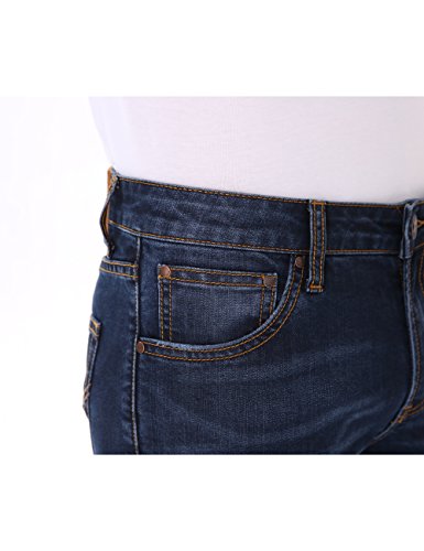 Indigo alpha Mens Stretch Jeans,Lightweight Straight Fit Jeans for Men Comfortable Blue Denim Classic Men Jeans 31W x 32L