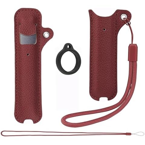 ruifengsheng Leather Case for Vuse Holder, Anti-Lost Leather Holder Protective Case Cover for Pen Device Lanyard with Elastic Holder Pen Cover(Brown) Cover