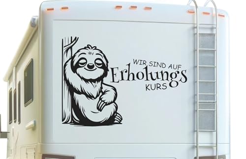 Wepix24 Erholungs kurs Faultier | Wohnmobile Wohnwagen Aufkleber...