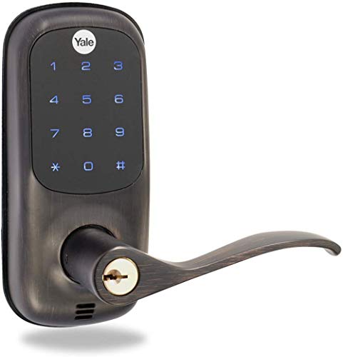 Yale YRL220ZW0BP Real Living Keyless Entry Leverset with Touchscreen and Z-Wave